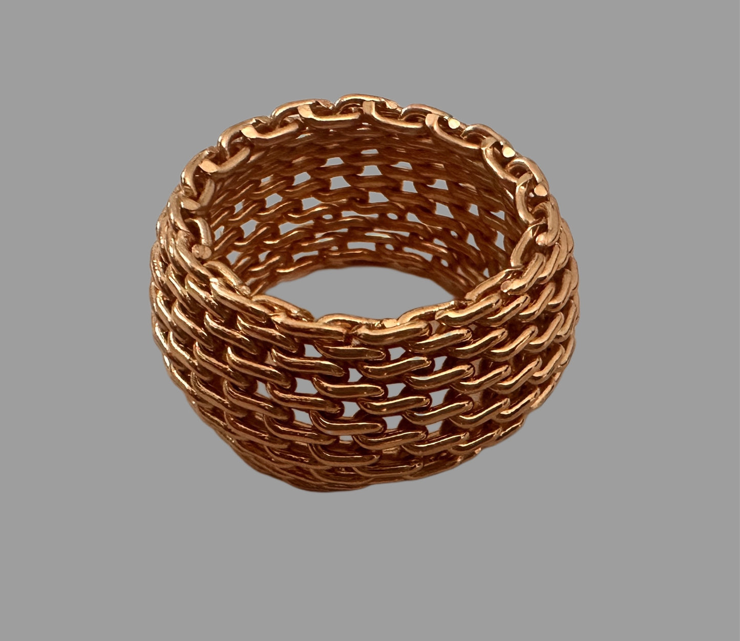 Metal Woven Texture Ring