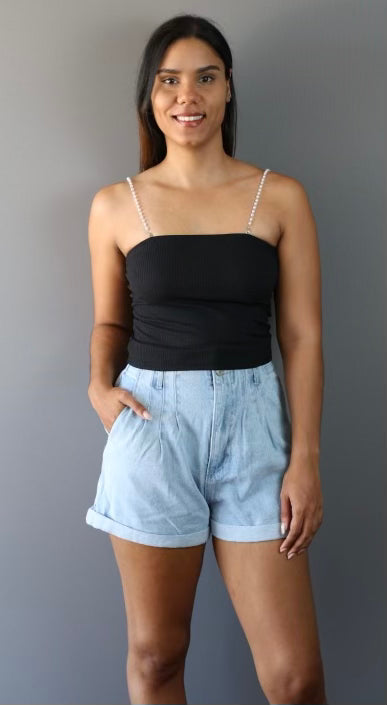 Denim Short High - Waisted