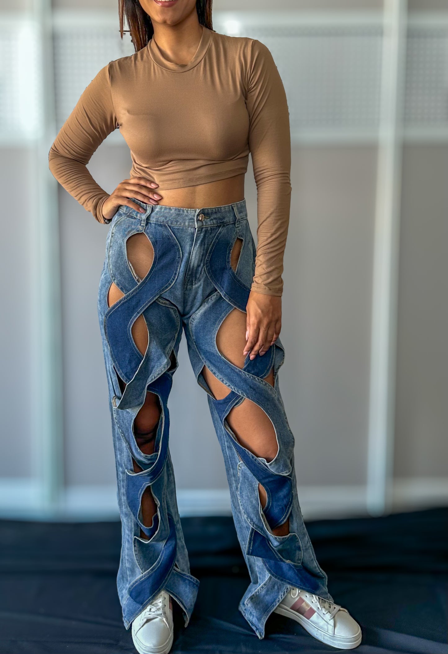 Spirals Cut-Out Jeans