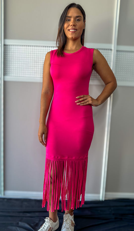 Pink Fringed Dress